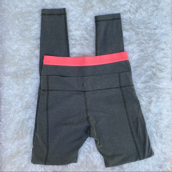 Lululemon Live Natural Legging Yoga Pant Green/Pink size 6 - Picture 8 of 11